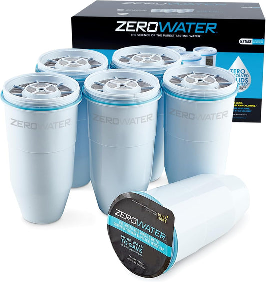 ZeroWater 5-Stage 0 TDS Replacement Filters, 6-Pack