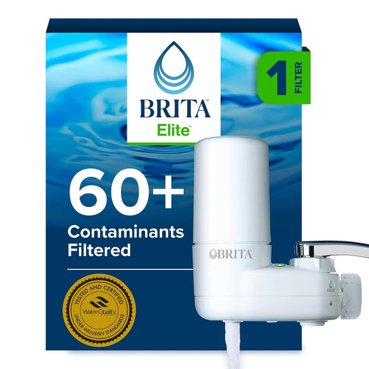 Brita Faucet Mount Water Filter System, White – No-Wait Filtration