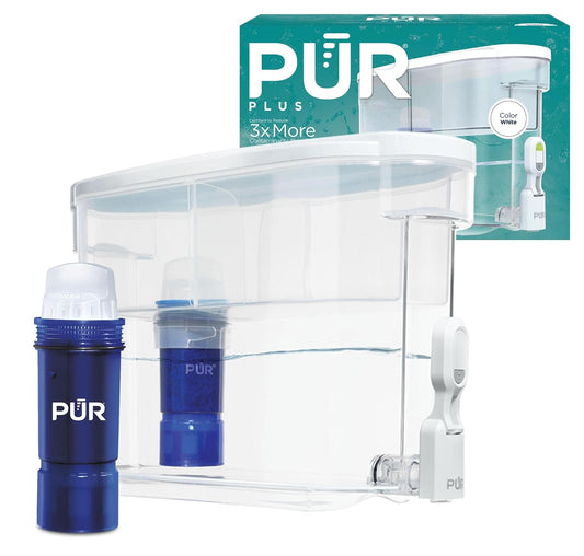 PUR Plus 30-Cup Water Filter Dispenser with 1 Lead-Reducing PUR Plus Filter
