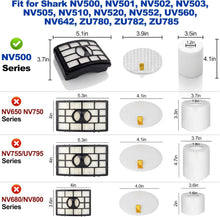 Filter Kit for Shark NV500 Series - 2 HEPA + 4 Foam & Felt Filters