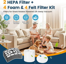Replacement Filter Kit for Shark Rotator Powered Lift-Away NV650 NV750 NV752 AZ1002 Series, XFF650 XHF650, 10 Pack