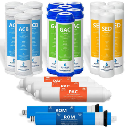 Express Water FLTSETC6G6S6I3M502 Reverse Osmosis Replacement Filter Set