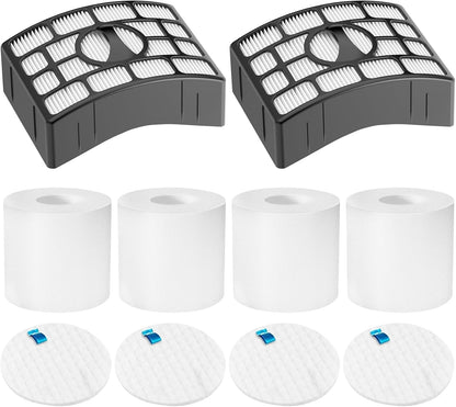 Replacement Filter Kit for Shark Rotator Powered Lift-Away NV650 NV750 NV752 AZ1002 Series, XFF650 XHF650, 10 Pack