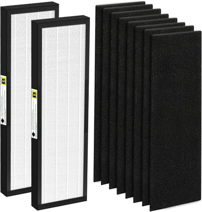 FLT4825 HEPA Filter B Replacement for GermGuardian AC4825, AC4300, AC4800, AC4850PT, AC4900CA, 8 Carbon Pre-Filters