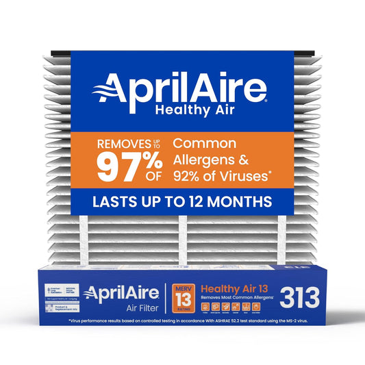 AprilAire 313 Replacement Filter for AprilAire Whole House Air Purifiers, MERV 13, 20x20x4 Air Filter, Pack of 1