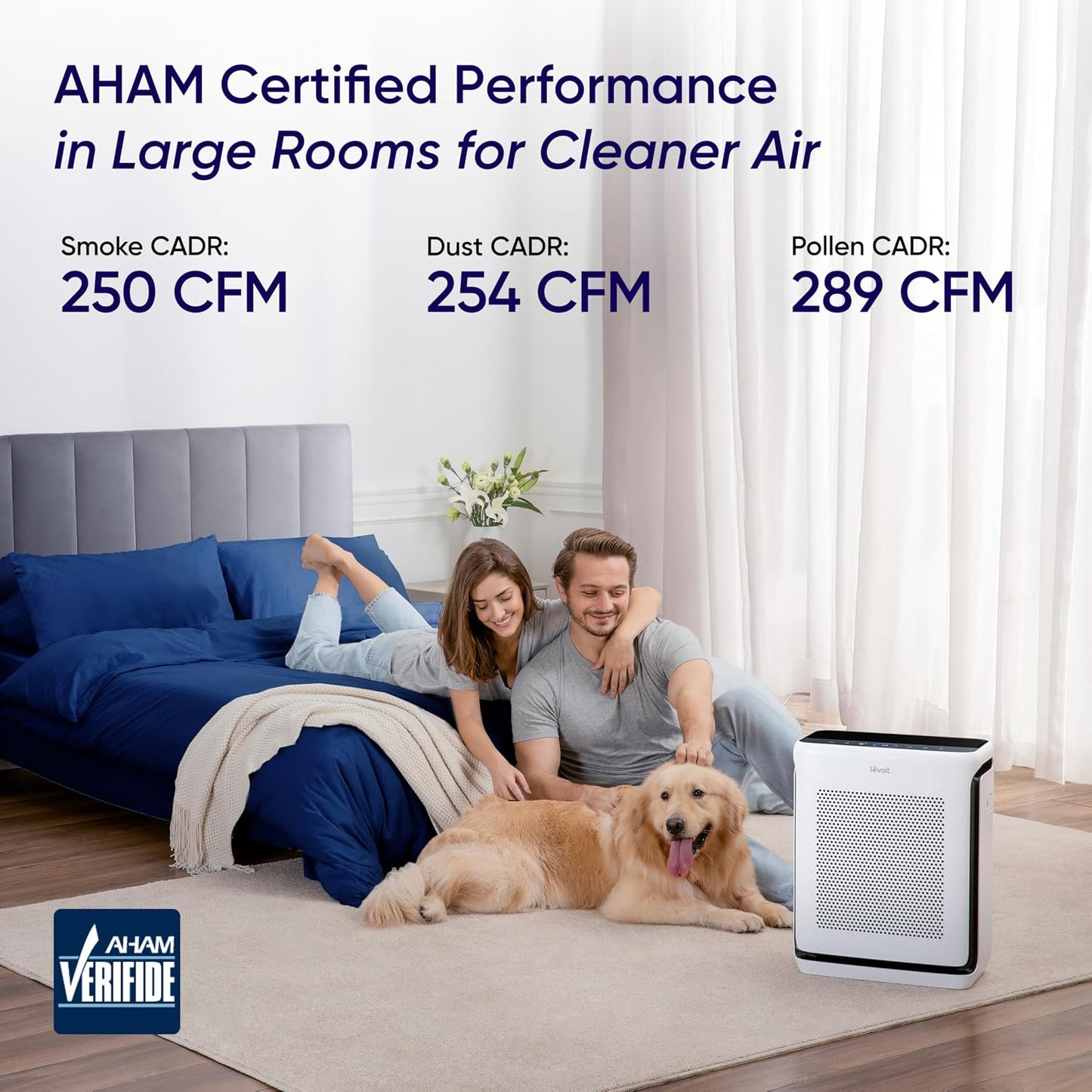 LEVOIT Vital 200S-P Smart Air Purifier for Large Rooms with HEPA Sleep Mode