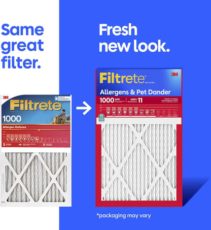 Filtrete 18x20x1 Air Filter, MERV 11 MPR 1000, 4 Pack