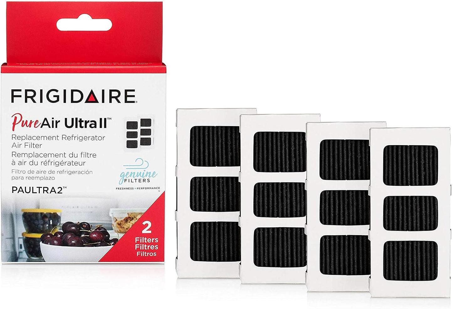 Frigidaire PAULTRAII4PK PAULTRA2 Pure Air Ultra II Refrigerator Air Filter, 4 Pack