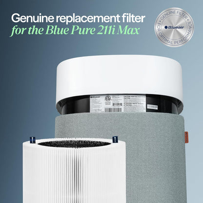 Blueair Blue Pure F2MAX Genuine Replacement Filter for 211i Max Air Purifier, HEPASilent Dual Filtration