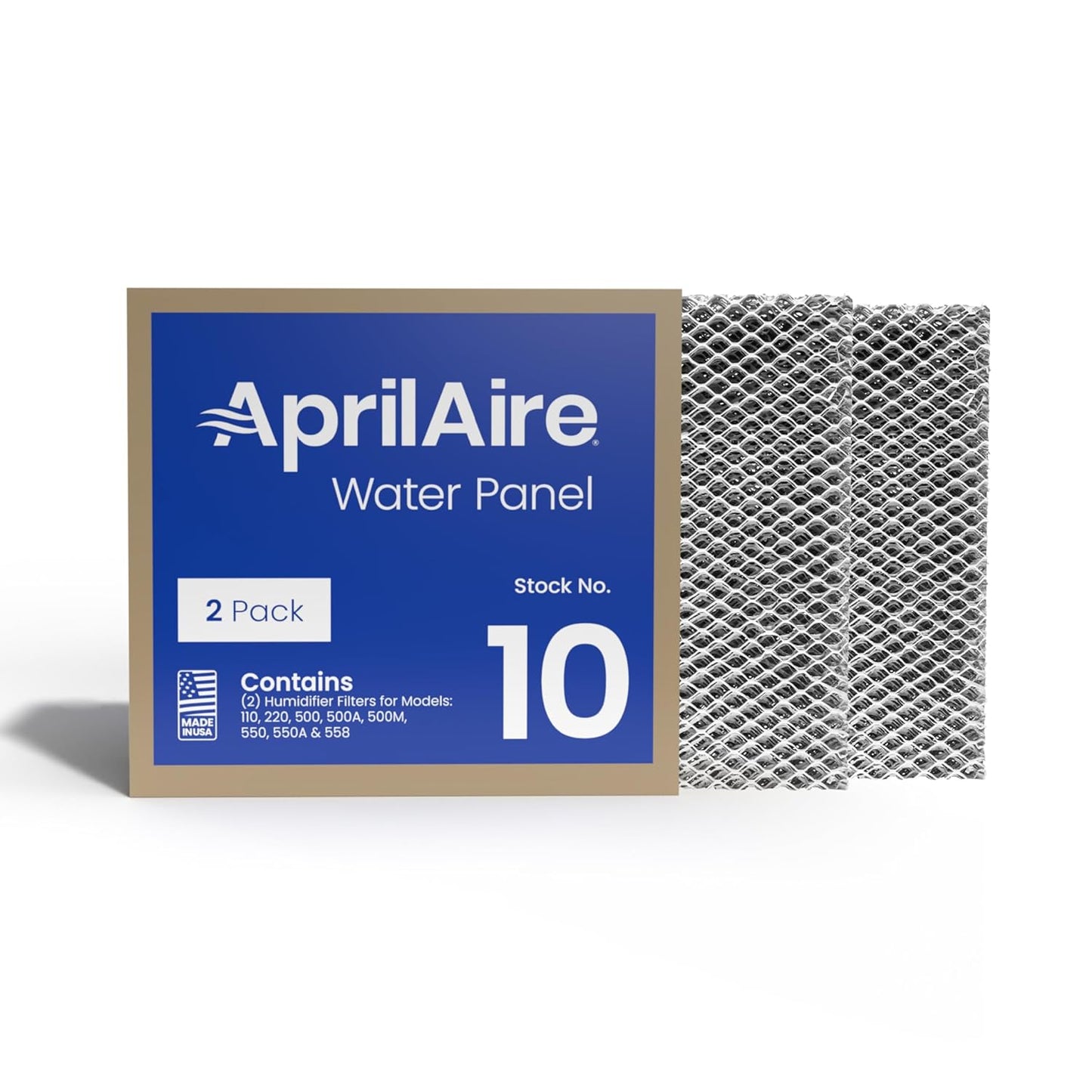 AprilAire 10 Water Panel Humidifier Filter Replacement, Fits 110 220 500 500A 500M 550 550A 558, 2 Pack