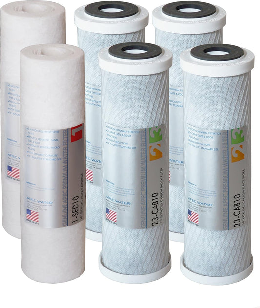 APEC ULTIMATE Series FILTER-SETX2 2 Sets Stage 1, 2 & 3 Replacement Filters for Undersink Reverse Osmosis Systems