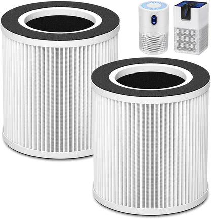 B-D02L/M05 Replacement Air Purifier Filter for MOOKA B-D02L & M05, 2 Pack