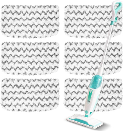 6 Pack Steam Mop Replacement Pads for Shark S1000 Series, Washable Reusable Microfiber Pads