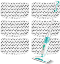 6 Pack Steam Mop Replacement Pads for Shark S1000 Series, Washable Reusable Microfiber Pads