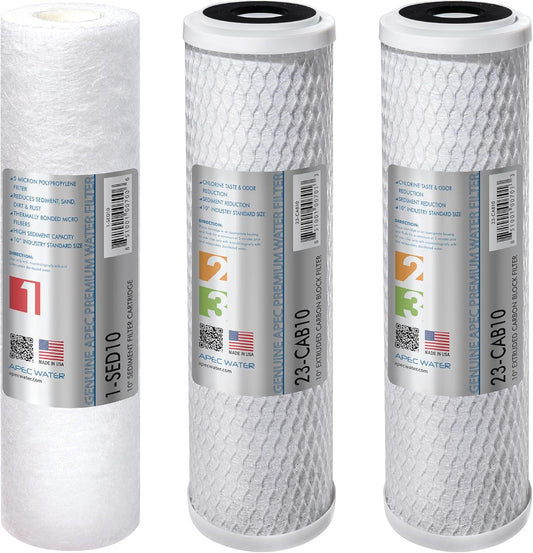 APEC Water Filter-Set Replacement RO Filter Set, Stage 1, 2 & 3