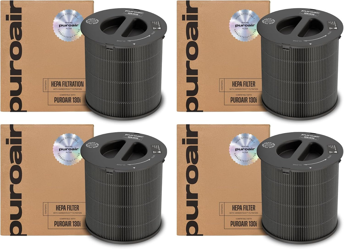 PuroAir 130i Genuine Replacement HEPA Air Filter, 4 Pack