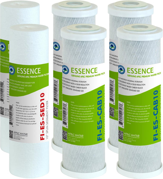 APEC Water FILTER-SET-ESX2 Replacement Reverse Osmosis Filters, Set of 2 | Stages 1-3