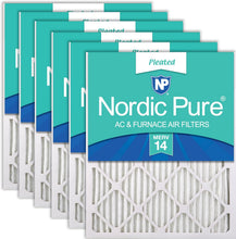MERV 14  Air Filters 16X20X1 (15 1/2 X 19 1/2 X 3/4) Pleated 6 Pack