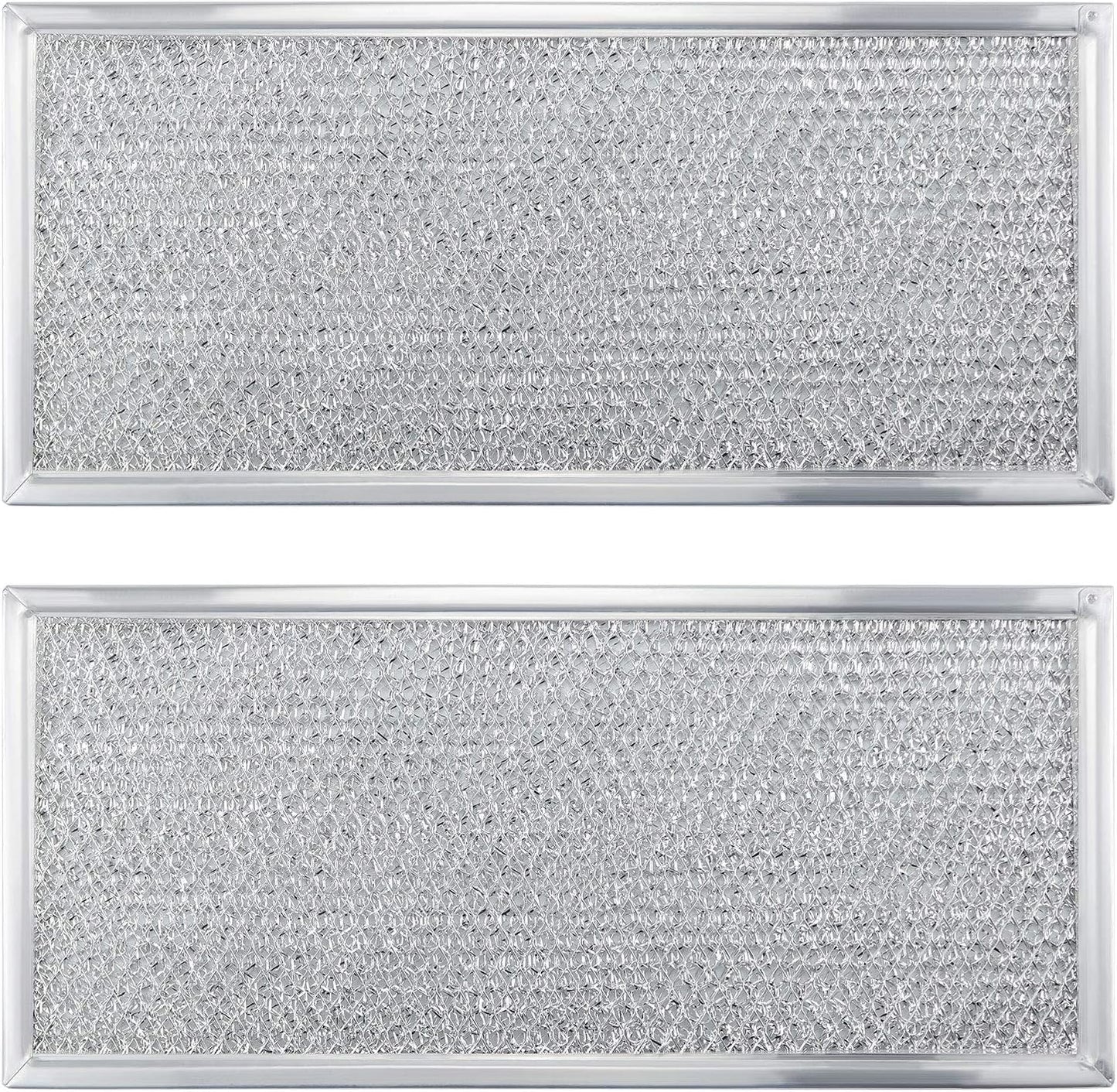 Whirlpool W10208631A Microwave Grease Filter, 13" x 6" Aluminum Mesh - 2 Pack