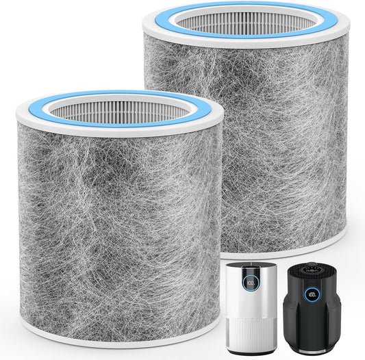 HP102 Replacement Filter for Shark Air Purifier HP100 HP102 HP102PET HC450 HC451 HC452 HC455, HE1FKPET HE1FKBAS, 2 Pack