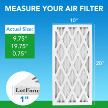 10X20X1 Air Filters, 6 Pack, MERV 8 Pleated HVAC AC Furnace Filters