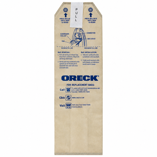 Oreck Vacuum Cleaner Bags for Magnesium Upright Vacs, Pack of 6