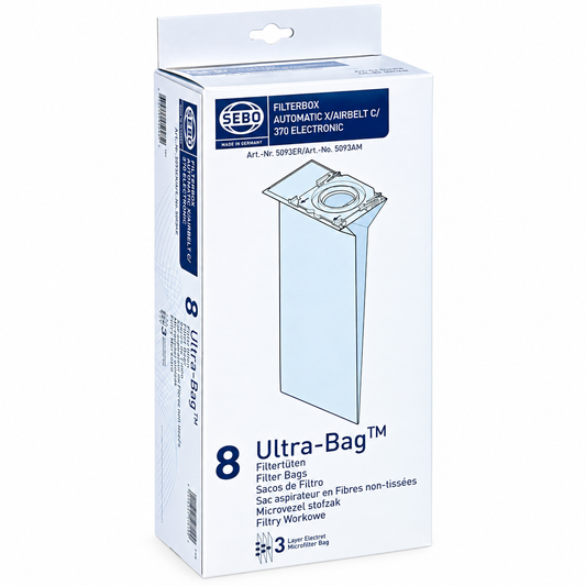 SEBO Genuine X1 X2 X3 X4 X5 Extra Pet XP2 XP3 5093ER Vacuum Cleaner Dust Bags