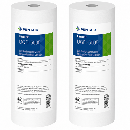 Pentek DGD-5005 10" x 4.5" 5 Micron Big Blue Sediment Water Filter 2-pack