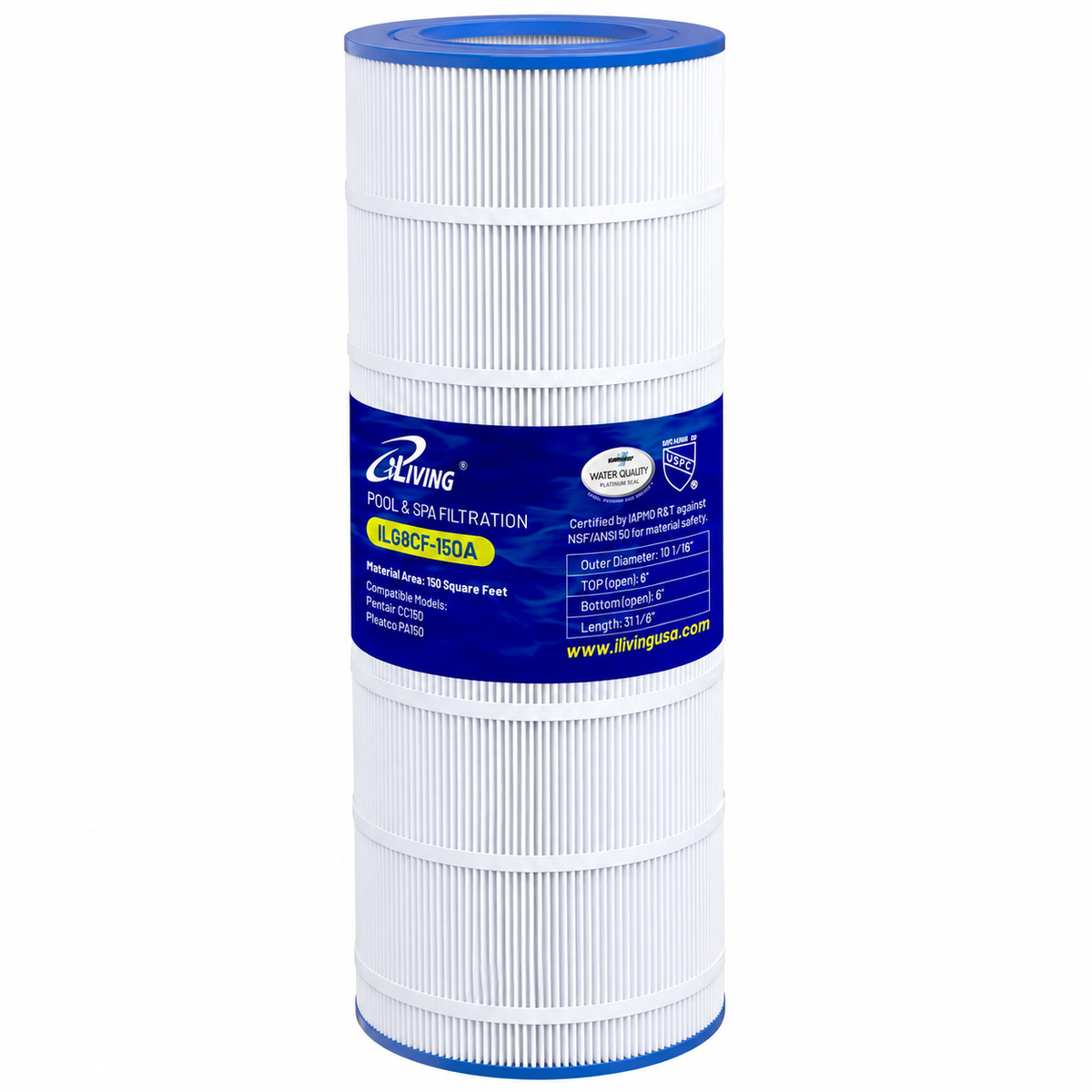 iLiving ILG8CF150A Premium Pool & Spa Filter Cartridge