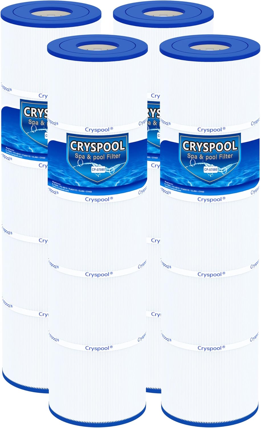 Cryspool 07080 Pool and Spa Filter Cartridges 4-Pack