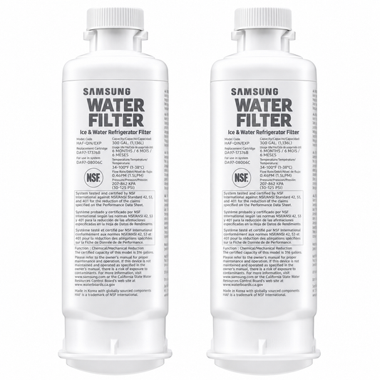 Samsung HAF-QIN-2P/EXP Genuine Refrigerator Water Filter – 2 Pack