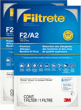 Filtrete F2 Room Air Purifier Filter, True HEPA Premium Allergen, Bacteria, and Virus, 13 In. X 8.2 In., 2-Pack, Works with Devices: FAP-C02, FAP-C03, FAP-SC02, and FAP-T03