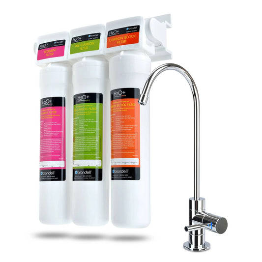Genuine Brondell H2O+ Coral 3-Stage Undercounter Water Filter System!!