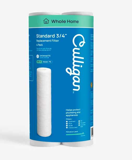 Culligan P5 Whole House Premium Water Filter, 8,000 Gallons, 4-Pack