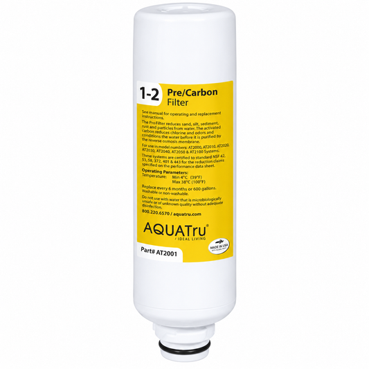 AquaTru Classic Pre/Carbon Filter (Stages 1–2) – Compatible with AquaTru Classic, Classic Smart & Under Sink Purifier Models