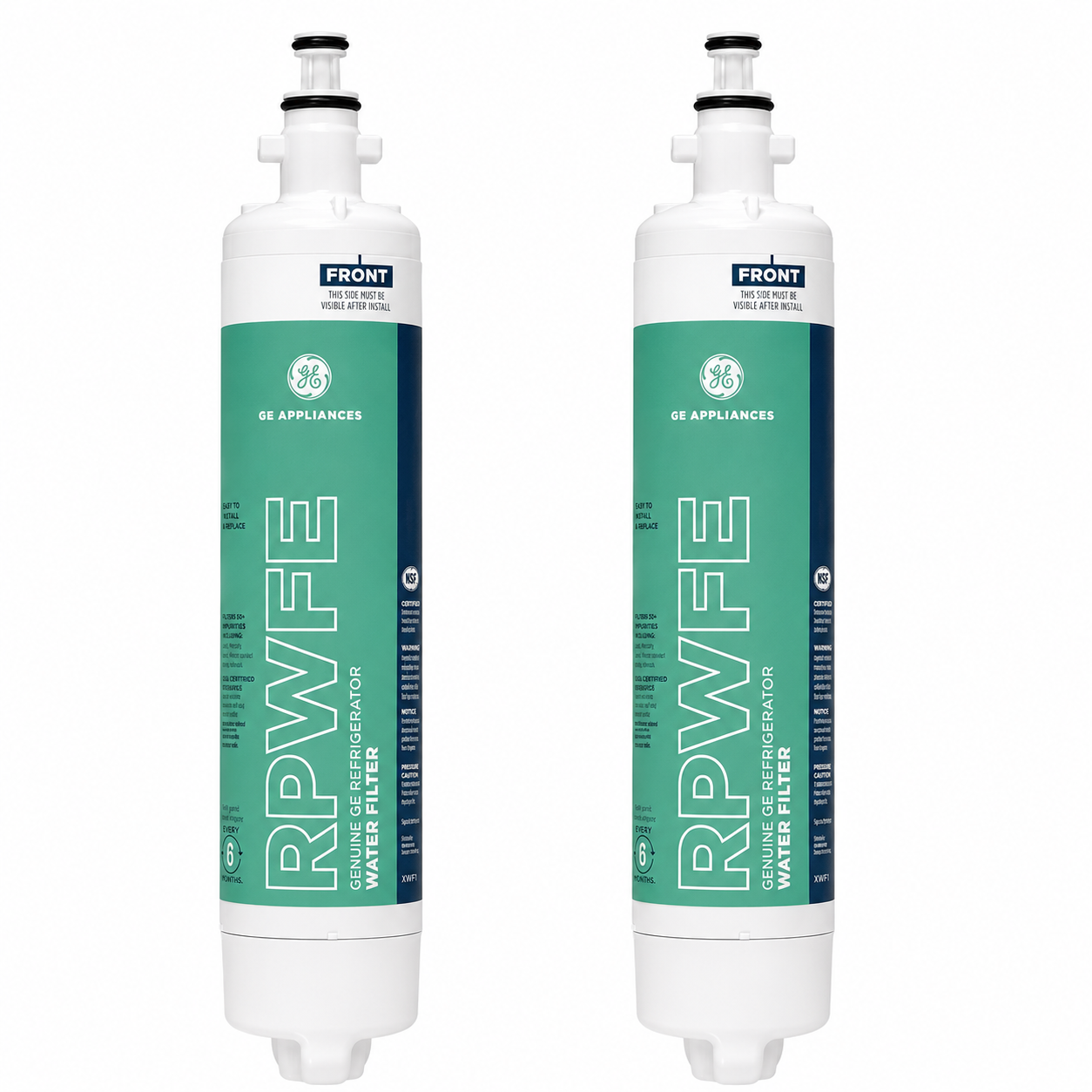 GE RPWFE Refrigerator Water Filter, Genuine Replacement Filter, Pack of 2