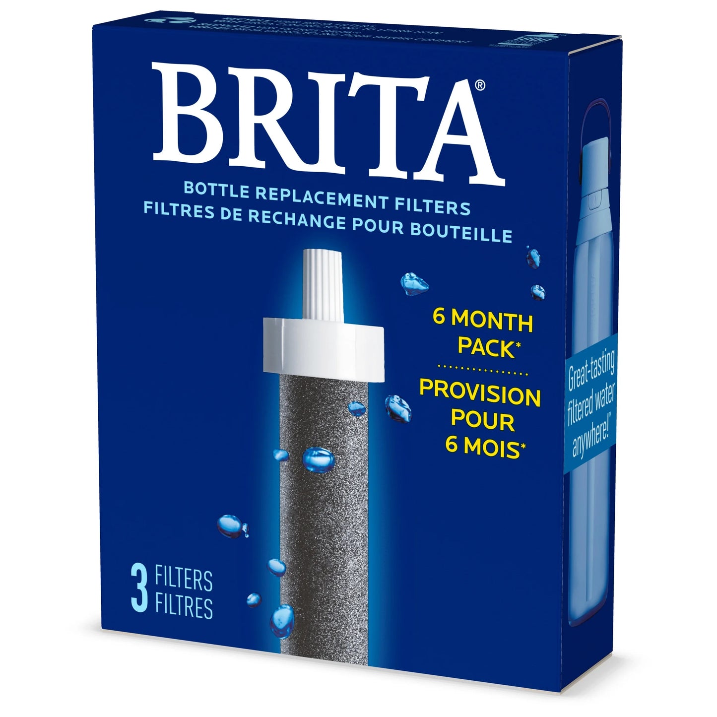 Brita (2 Pack)  Premium Water Bottle Filter Replacements, 3 Count