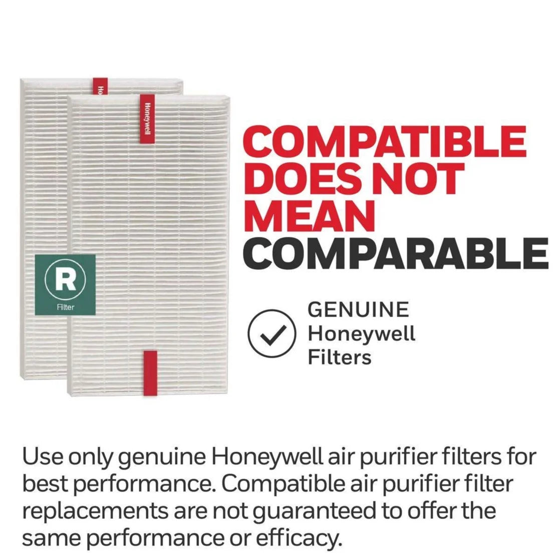 Air Purifier Replacement Filter, HRF-R1, R HEPA Filter, 2 Pack