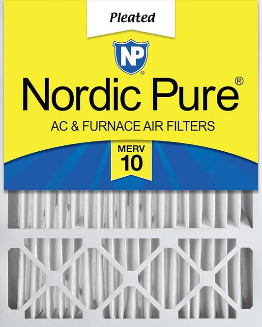 Nordic Pure 16x25x5 Honeywell Replacement MERV 10 Air Filters, 1 Pack