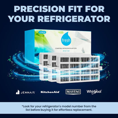 Mist Fresh W10311524 Refrigerator Air Filter Replacement, 3 Pack