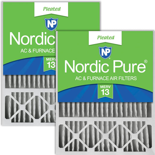 Nordic Pure 16x25x5 Honeywell Replacement MERV 13 Air Filters, 2 Pack
