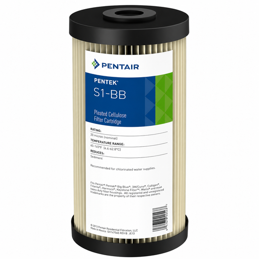 Pentair Pentek S1-BB 10" x 4.5" Big Blue Sediment Water Filter, 20 Micron