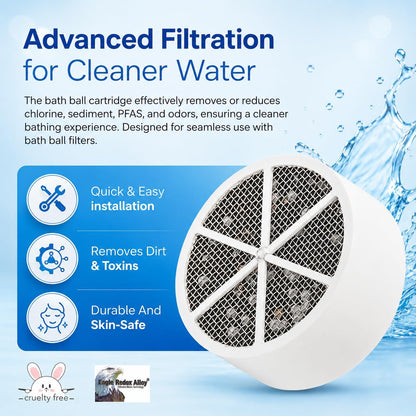 Crystal Quest Bathtub Filter Replacement Cartridge, BPA-Free
