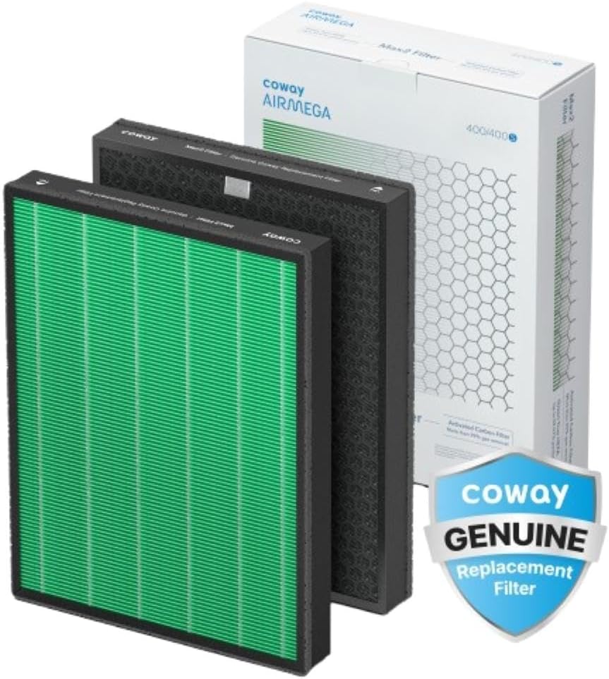 Coway Airmega 400/400S Air Purifier Replacement Filter Set, Max 2 Green True HEPA and Active Carbon Filter