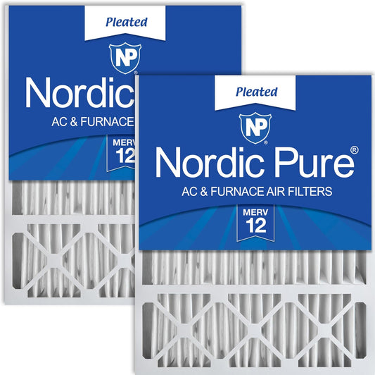 Nordic Pure 16x25x5 Honeywell Replacement MERV 12 Air Filters, 2 Pack