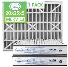 Trion Air Bear 266649-102 (3-Pack) - 20" x 25" x 5" Pleated Air Filter, MERV 13 - Fine Filters