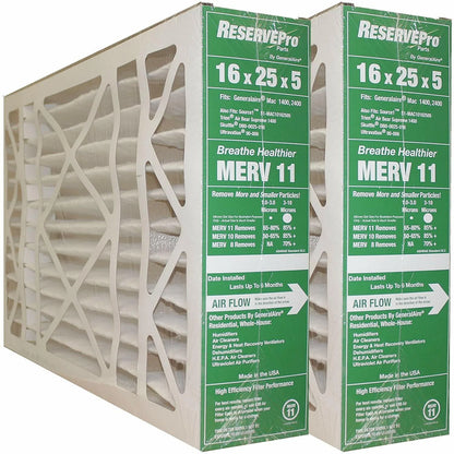 GeneralAire 6FM1625 (2-Pack) - 16" x 25" x 5 " Filter Media for MAC 1400 and 240 - Fine Filters