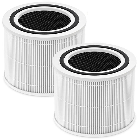 LEVOIT Core 300 Replacement Filter 2 Pack, True HEPA Air Purifier Filter, 3-in-1 Carbon + Pre-Filter