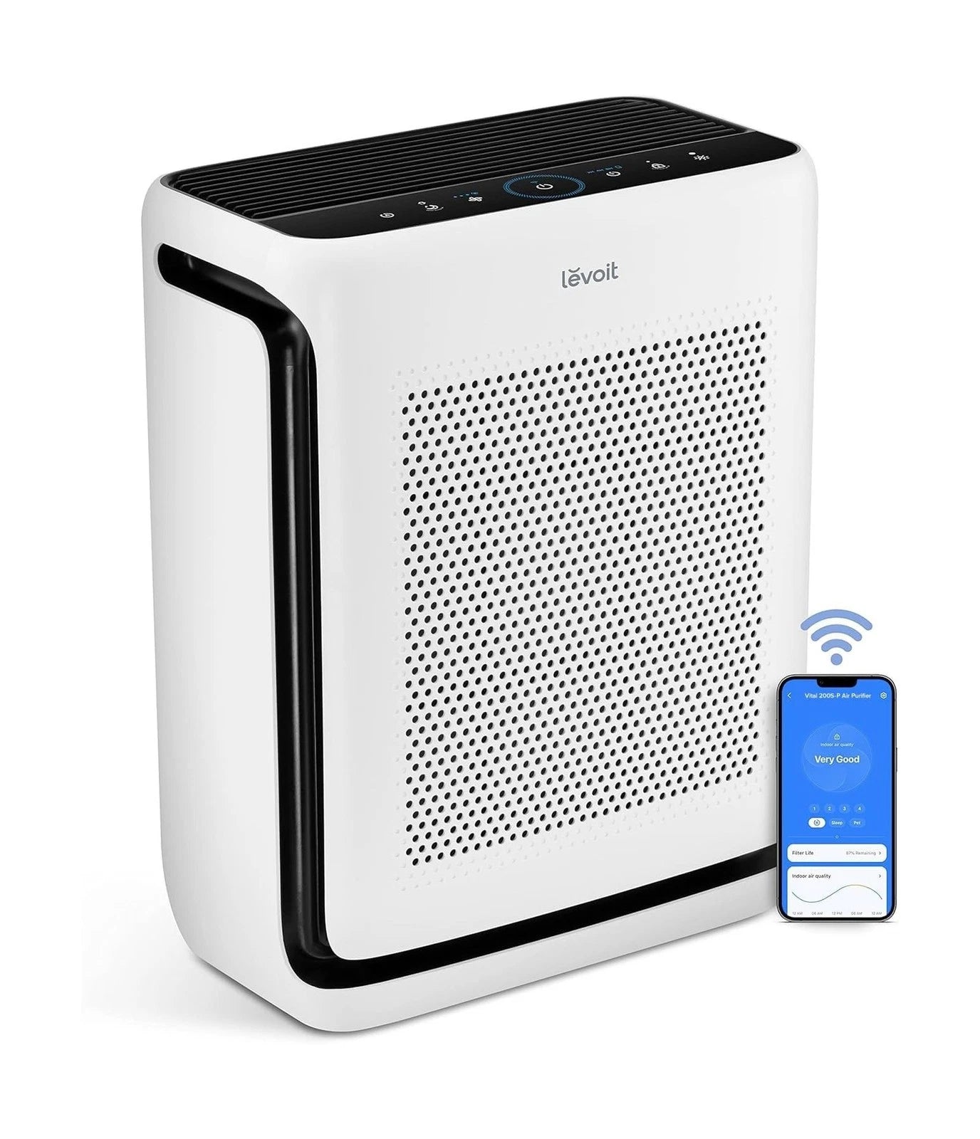 LEVOIT Vital 200S-P Smart Air Purifier for Large Rooms with HEPA Sleep Mode