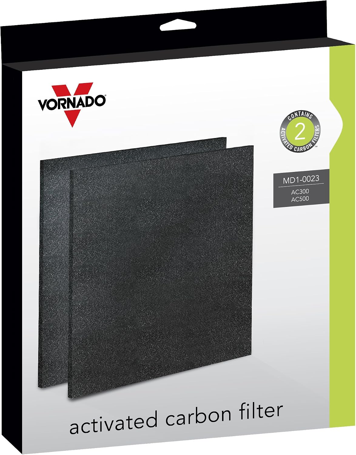 Vornado MD1-0023 Replacement Carbon Filters (2-Pack), Black